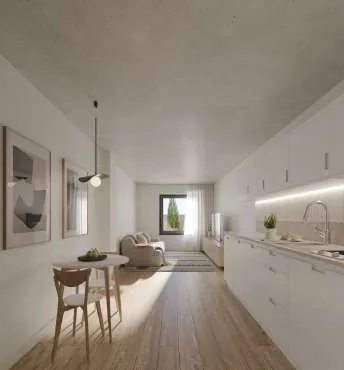 Studio as delivered, block A